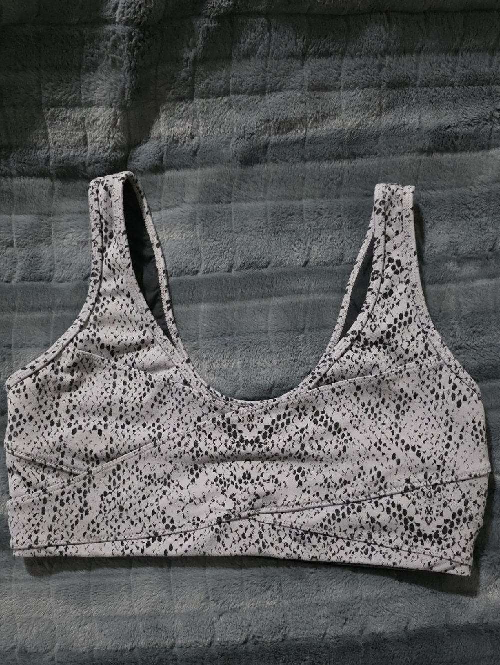 Varley Kellam Bra In Silver Screen Snake Print